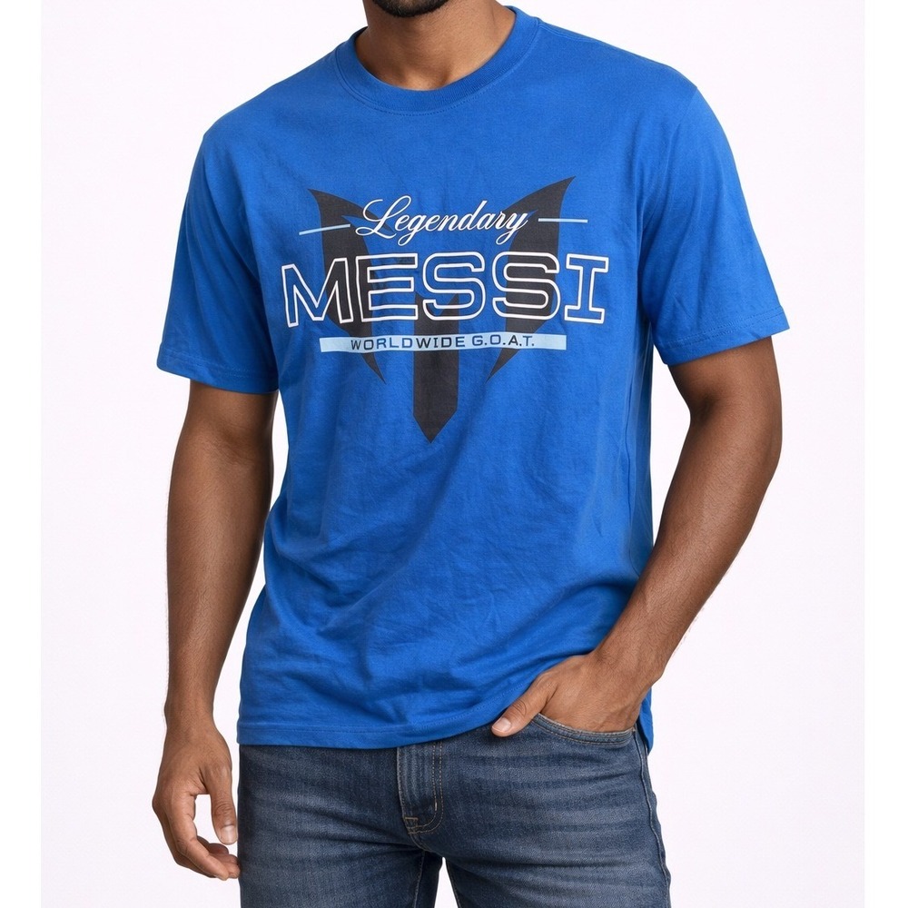 Messi Collection Mens T Shirt Blue M M Worldwide GOAT Short Sleeve‎ Tee
